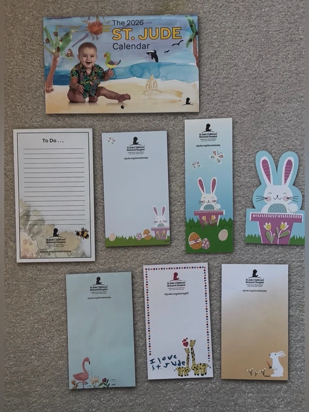 ST JUDES COLLECTIBLE CALENDAR TO DO’s EASTER NOTEPAD TABLET PADS OF PAPER TO DOs